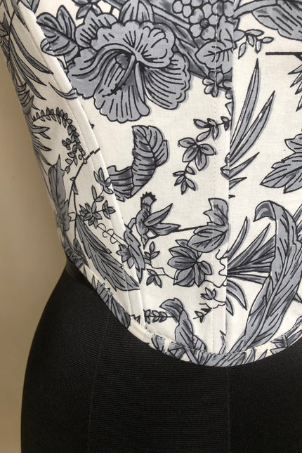 Cotton printed corset