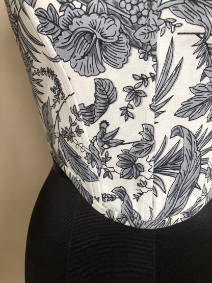 Cotton printed corset