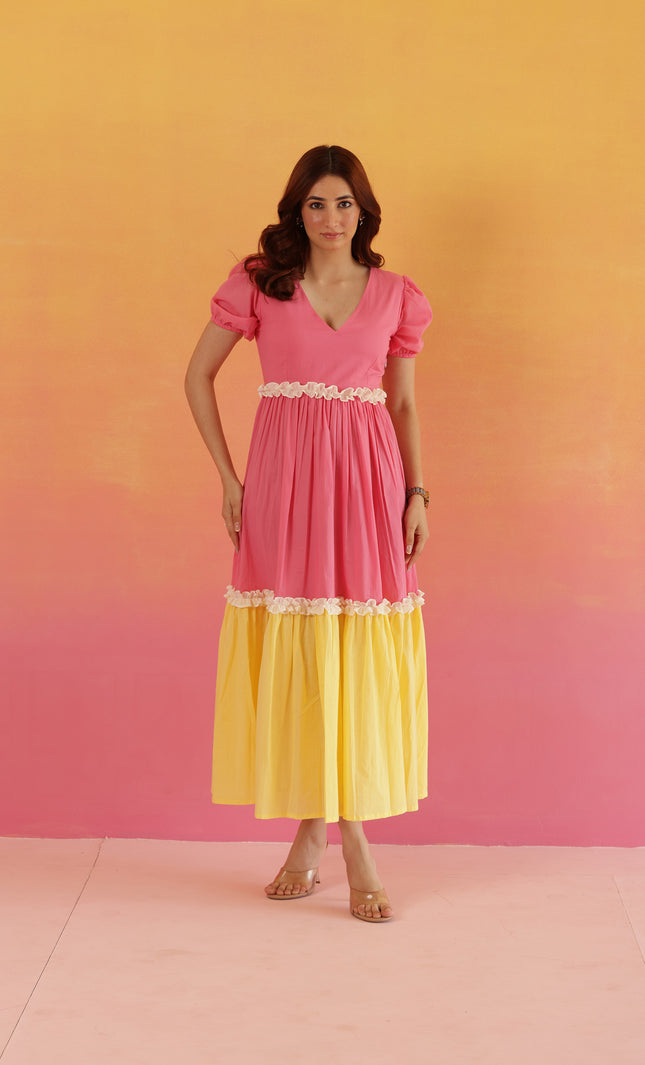Baby pink cotton dress