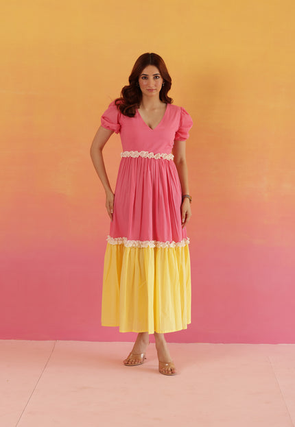 Baby pink cotton dress