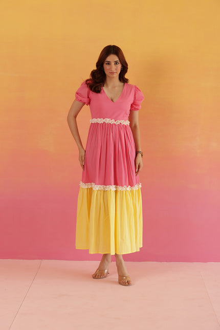 Baby pink cotton dress
