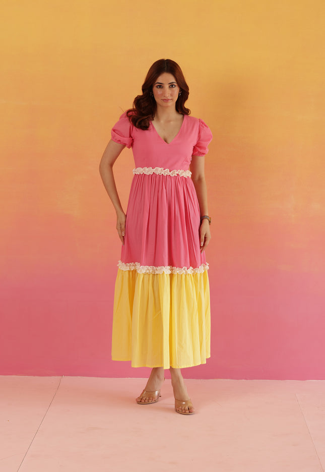 Baby pink cotton dress