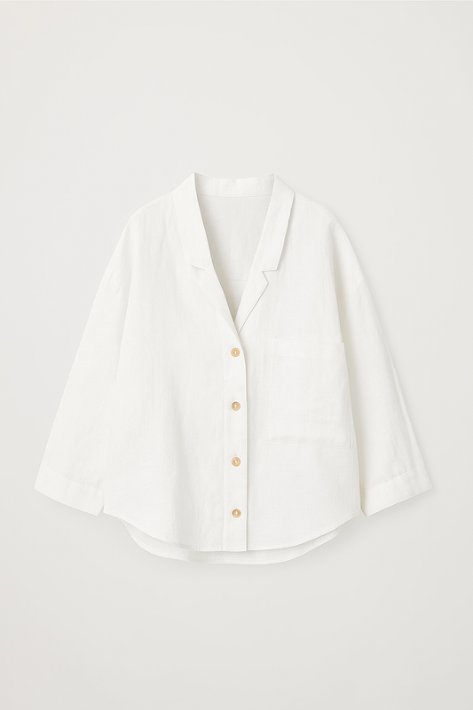 Cotton poplin oversized shirt