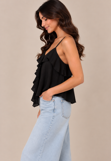 Cotton frilled top