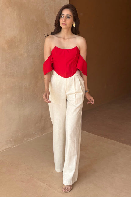 Tailored pants + boned corset