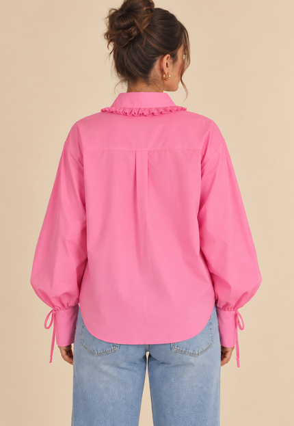 Pink poplin shirt