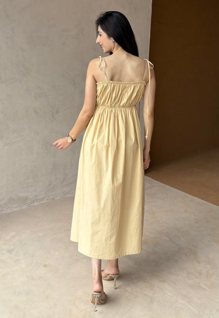 Beige midi dress