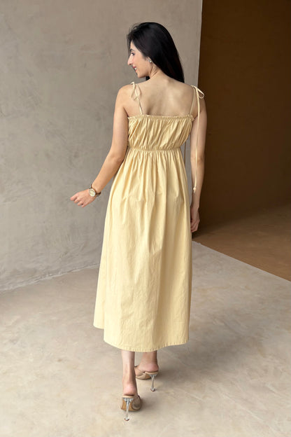 Beige midi dress