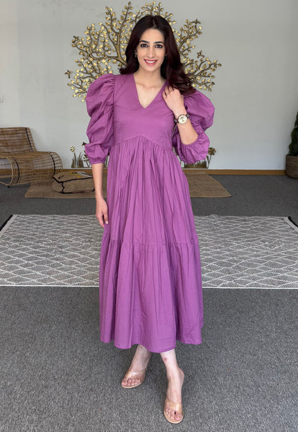 Lavender midi dress