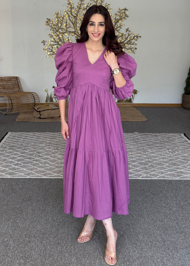 Lavender midi dress