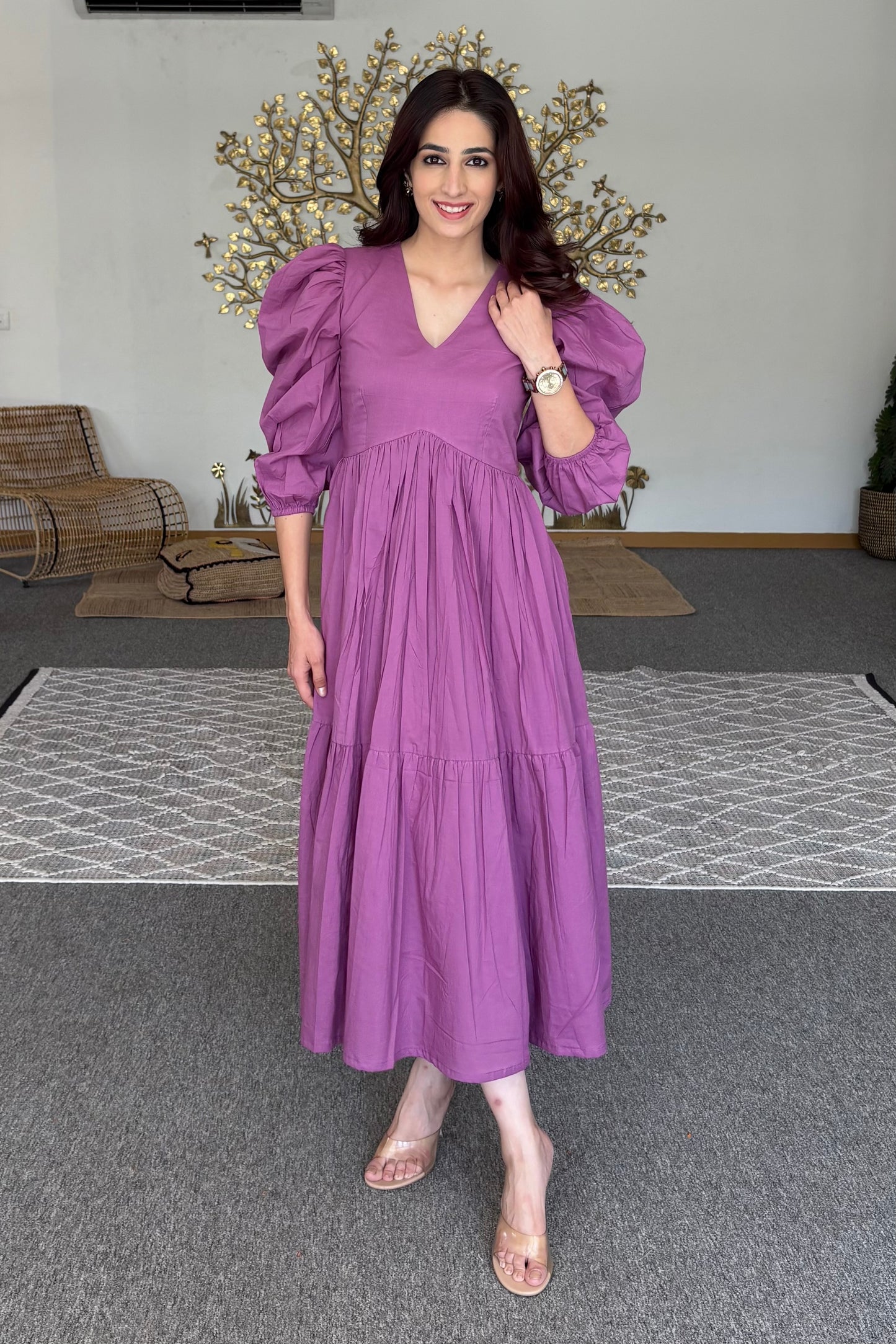 Lavender midi dress