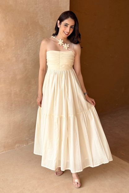 Cream maxi dress