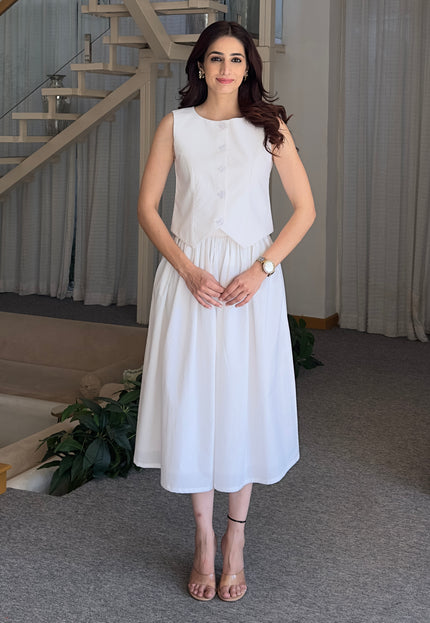 White waistcoat & skirt
