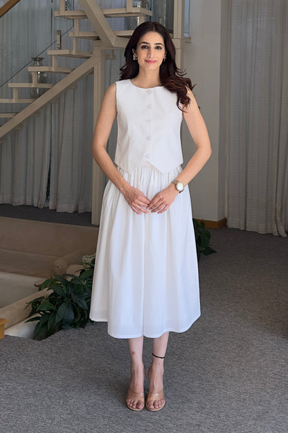 White waistcoat & skirt