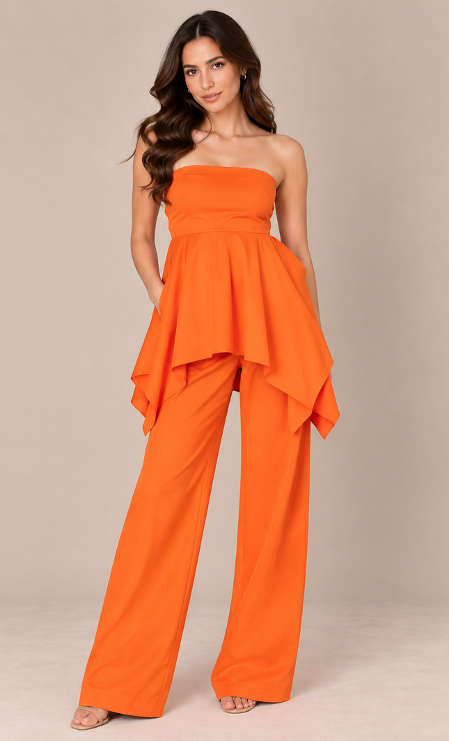 Orange cotton co-ord