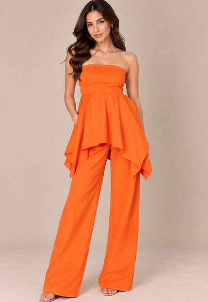 Orange cotton co-ord