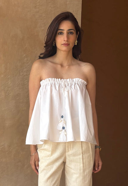 Cotton tie-up top