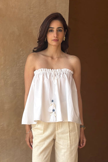 Cotton tie-up top