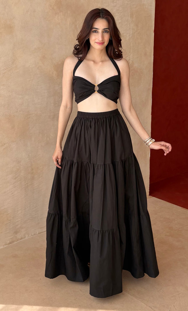 Black bandeau co-ord