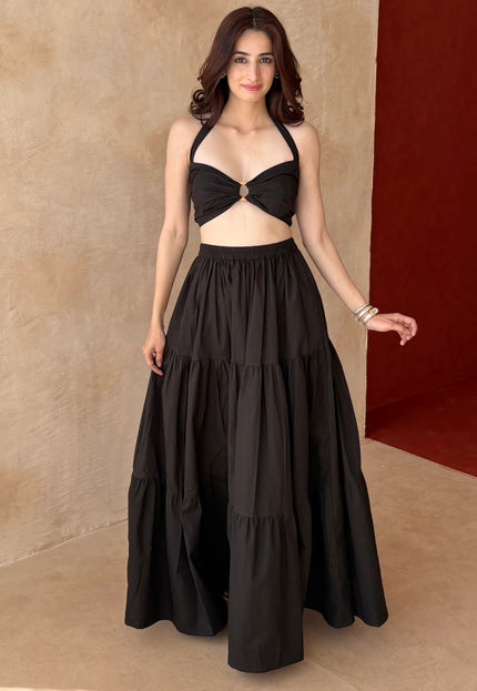 Black bandeau co-ord