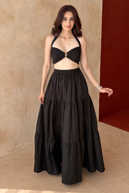 Black bandeau co-ord