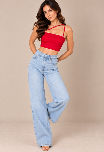 White cotton tube top