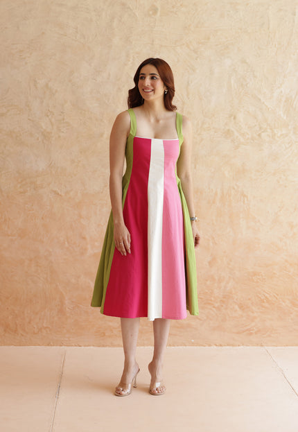 Multi shade cotton dress