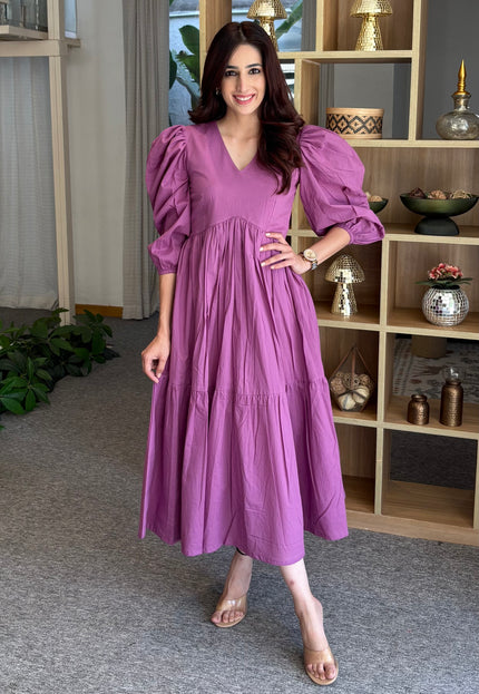 Lavender midi dress