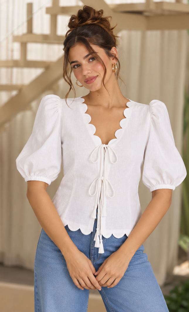 White cotton top