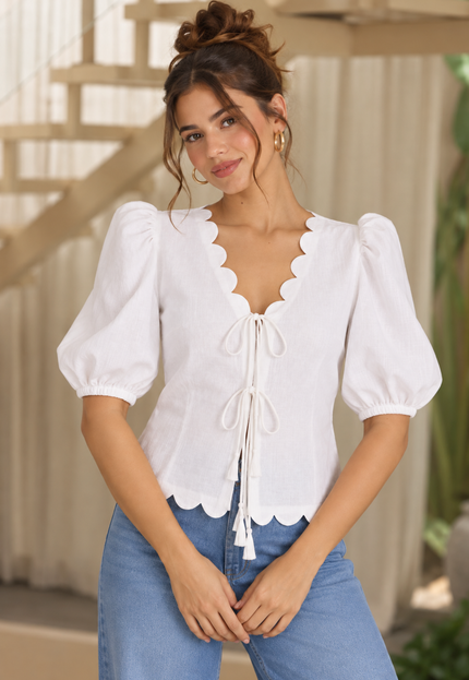 White cotton top