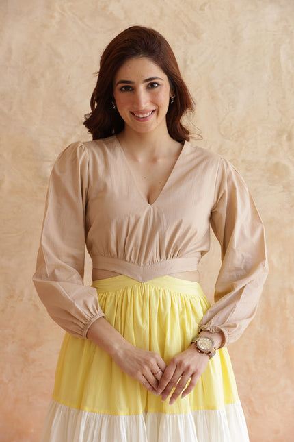 Cotton cut-out dress