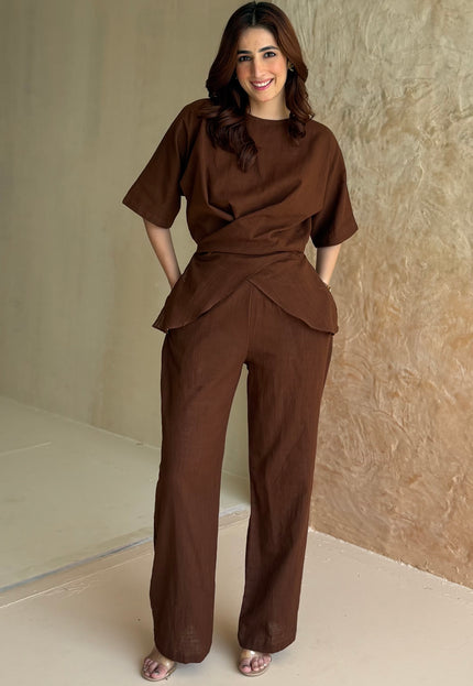 Brown cotton co-ord
