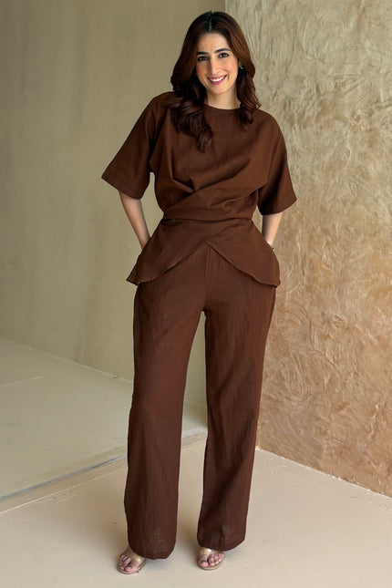 Brown cotton co-ord