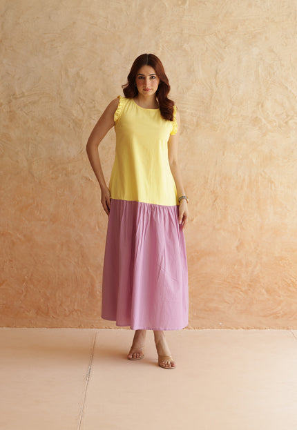 Cotton yellow dress