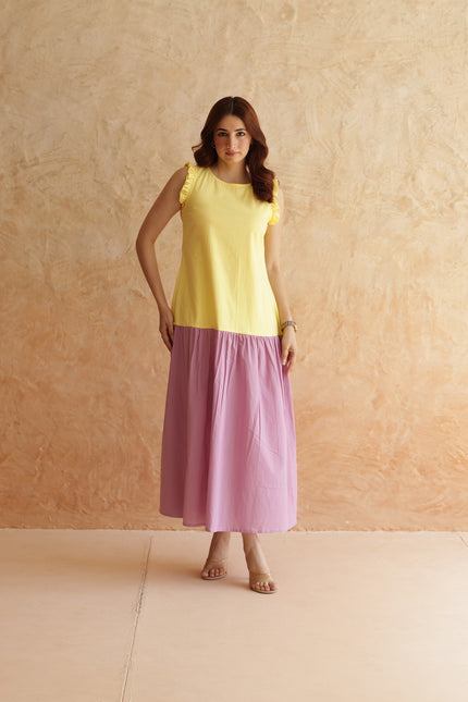 Cotton yellow dress
