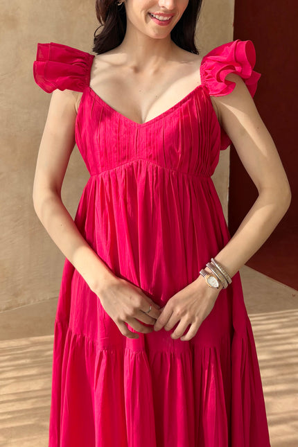 Pink maxi dress
