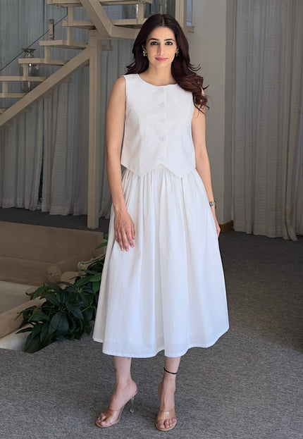 White waistcoat & skirt