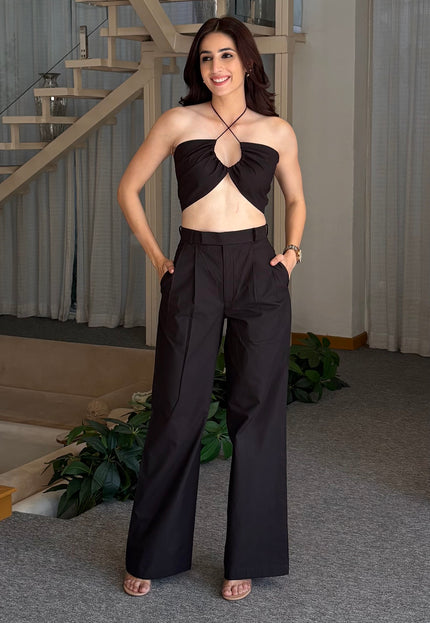 Black tailored set