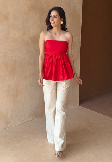 Tailored pants + peplum top
