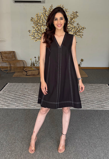 Black cotton dress