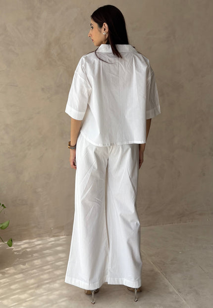Cotton white pants & top