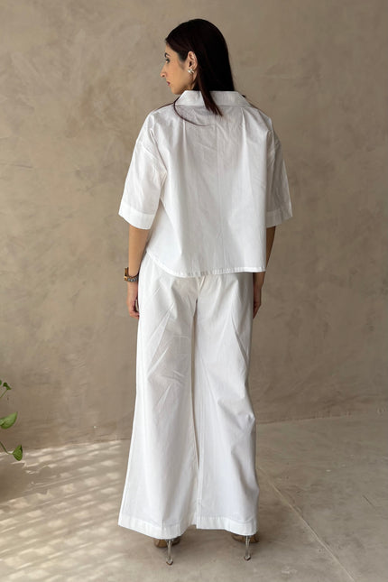 Cotton white pants & top