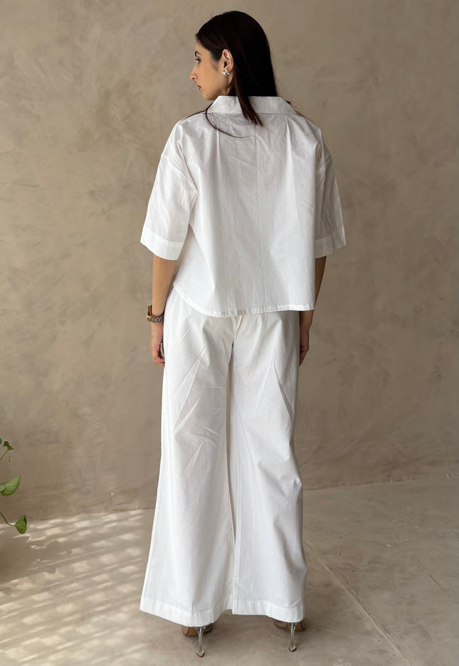 Cotton white pants & top
