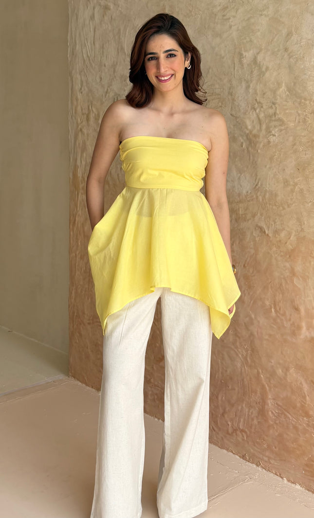Cotton peplum top
