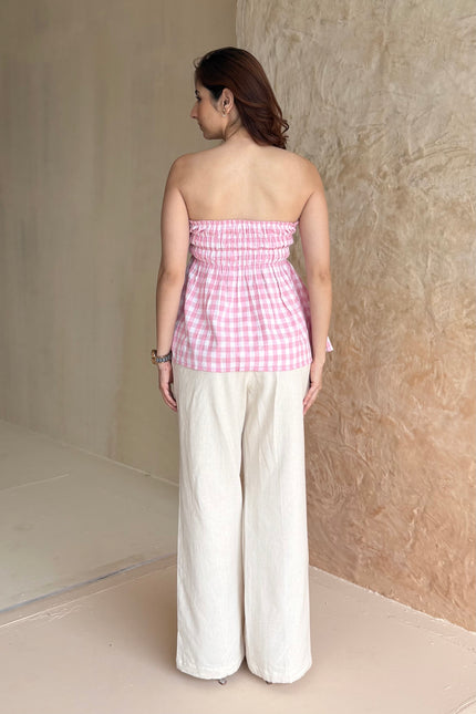Gingham peplum co-ord