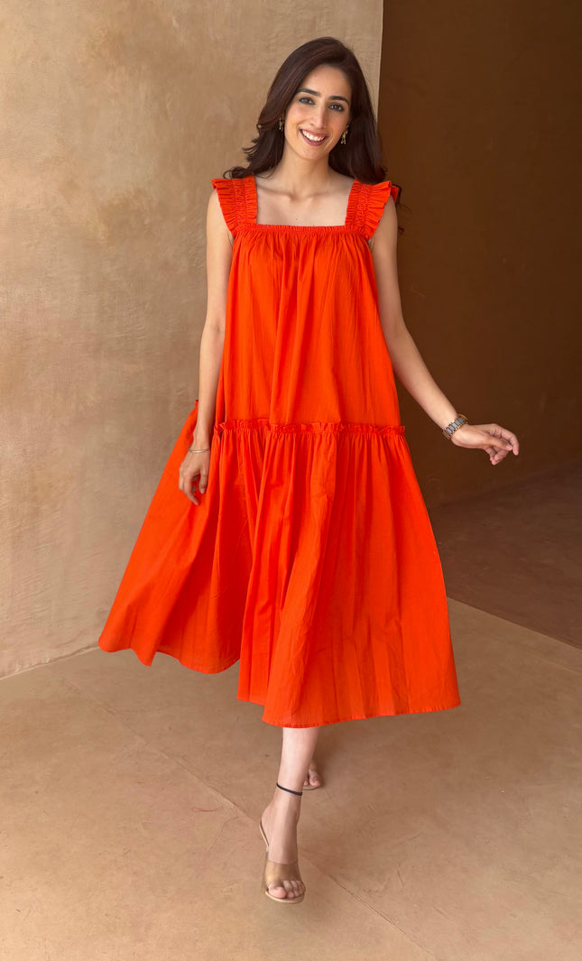 Cotton peach dress
