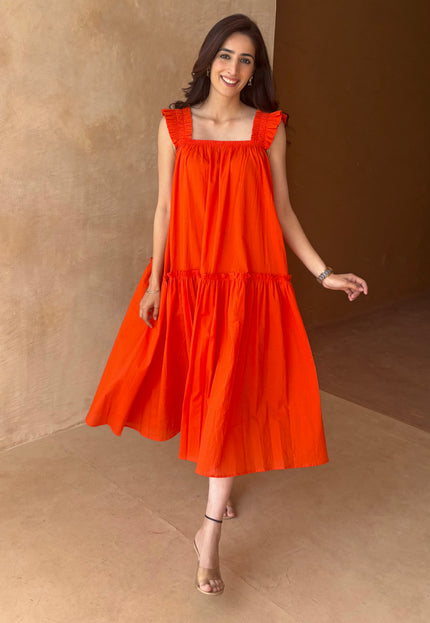 Cotton peach dress