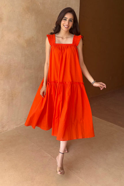 Cotton peach dress