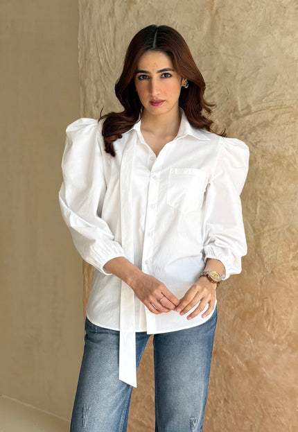 White poplin shirt