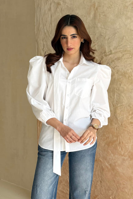 White poplin shirt